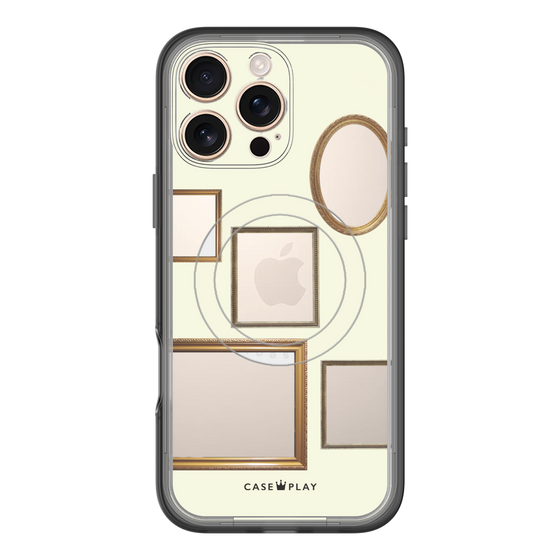 スリムプロテクションプレミアムケース with MagSafe［ Photo Frames - Ivory ］