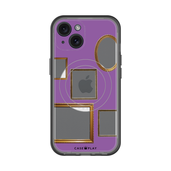 スリムプロテクションプレミアムケース with MagSafe［ Photo Frames - Purple ］