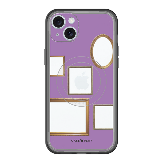 スリムプロテクションプレミアムケース with MagSafe［ Photo Frames - Purple ］