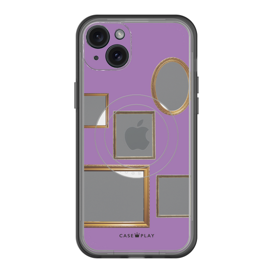 スリムプロテクションプレミアムケース with MagSafe［ Photo Frames - Purple ］