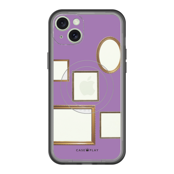 スリムプロテクションプレミアムケース with MagSafe［ Photo Frames - Purple ］
