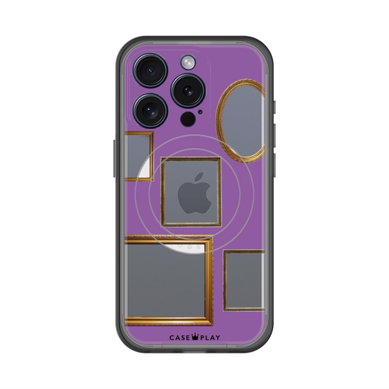 スリムプロテクションプレミアムケース with MagSafe［ Photo Frames - Purple ］