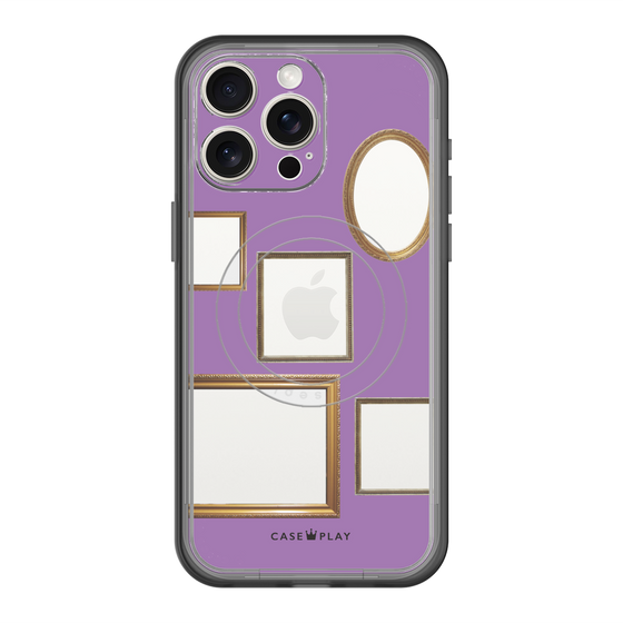 スリムプロテクションプレミアムケース with MagSafe［ Photo Frames - Purple ］