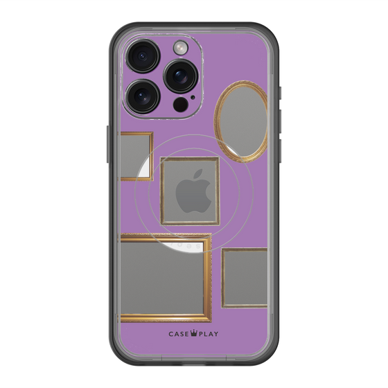 スリムプロテクションプレミアムケース with MagSafe［ Photo Frames - Purple ］
