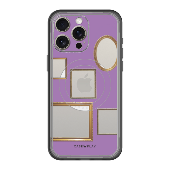 スリムプロテクションプレミアムケース with MagSafe［ Photo Frames - Purple ］