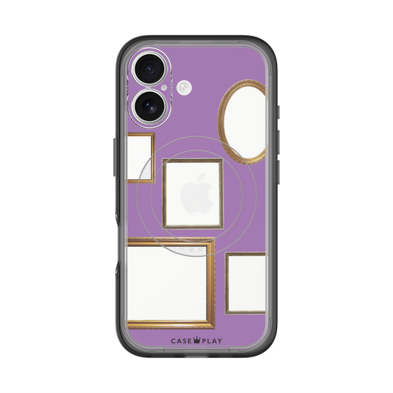 スリムプロテクションプレミアムケース with MagSafe［ Photo Frames - Purple ］