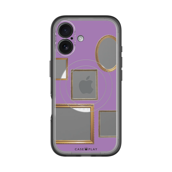 スリムプロテクションプレミアムケース with MagSafe［ Photo Frames - Purple ］