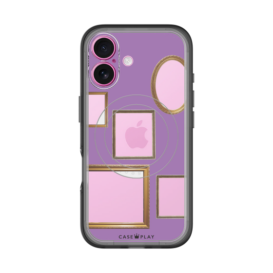 スリムプロテクションプレミアムケース with MagSafe［ Photo Frames - Purple ］