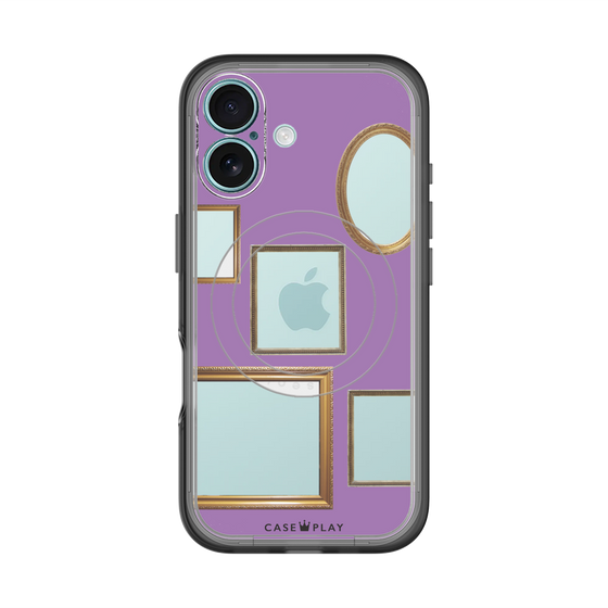 スリムプロテクションプレミアムケース with MagSafe［ Photo Frames - Purple ］