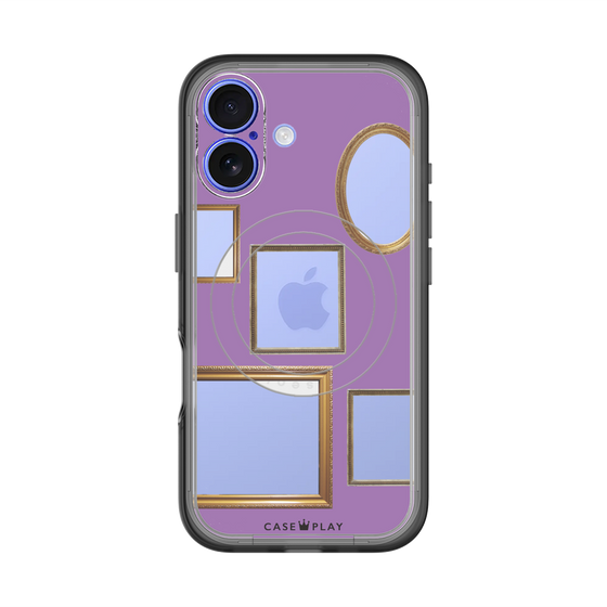 スリムプロテクションプレミアムケース with MagSafe［ Photo Frames - Purple ］