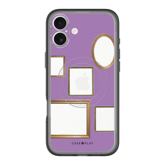スリムプロテクションプレミアムケース with MagSafe［ Photo Frames - Purple ］