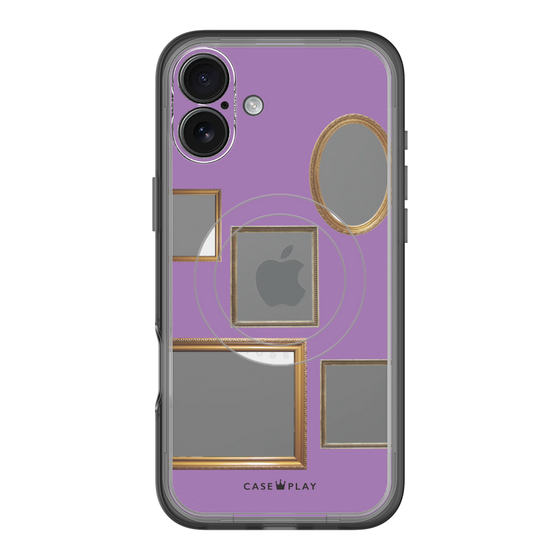 スリムプロテクションプレミアムケース with MagSafe［ Photo Frames - Purple ］