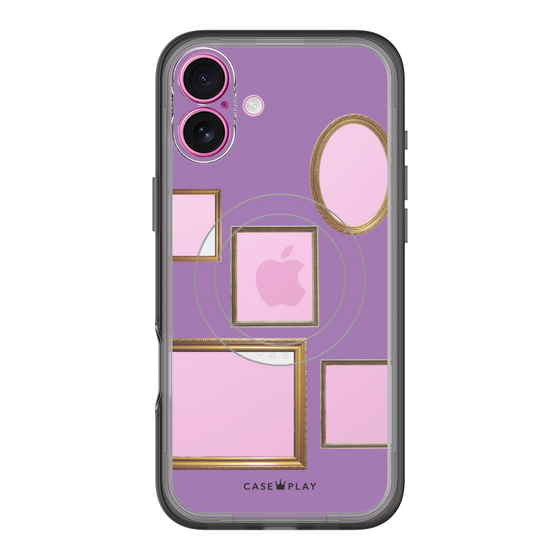 スリムプロテクションプレミアムケース with MagSafe［ Photo Frames - Purple ］