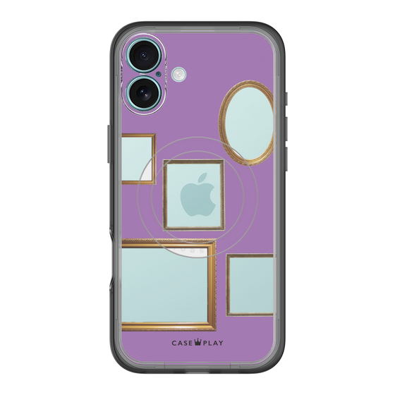 スリムプロテクションプレミアムケース with MagSafe［ Photo Frames - Purple ］