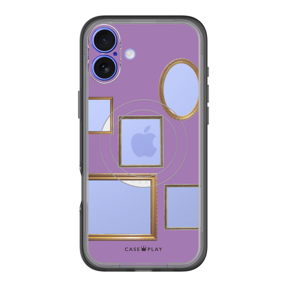 スリムプロテクションプレミアムケース with MagSafe［ Photo Frames - Purple ］