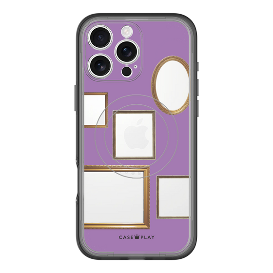 スリムプロテクションプレミアムケース with MagSafe［ Photo Frames - Purple ］