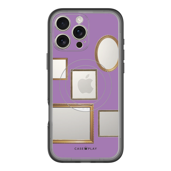 スリムプロテクションプレミアムケース with MagSafe［ Photo Frames - Purple ］