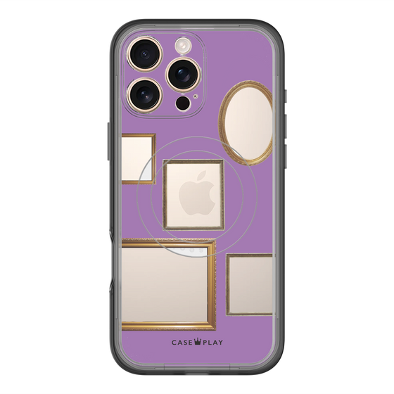 スリムプロテクションプレミアムケース with MagSafe［ Photo Frames - Purple ］