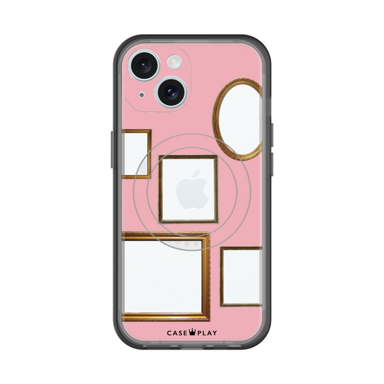 スリムプロテクションプレミアムケース with MagSafe［ Photo Frames - Pink ］