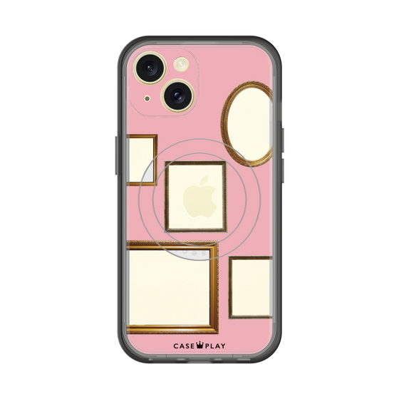 スリムプロテクションプレミアムケース with MagSafe［ Photo Frames - Pink ］