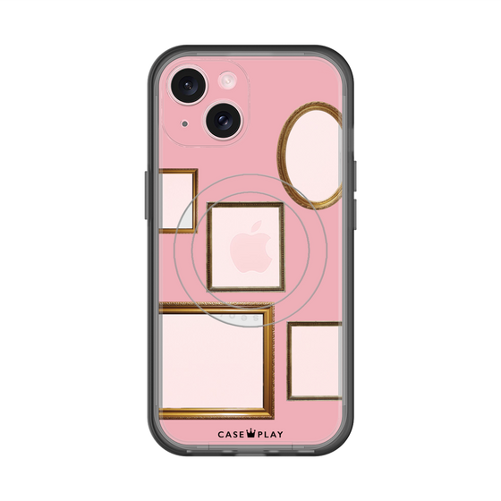 スリムプロテクションプレミアムケース with MagSafe［ Photo Frames - Pink ］