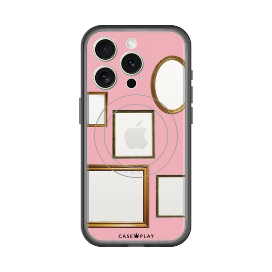 スリムプロテクションプレミアムケース with MagSafe［ Photo Frames - Pink ］