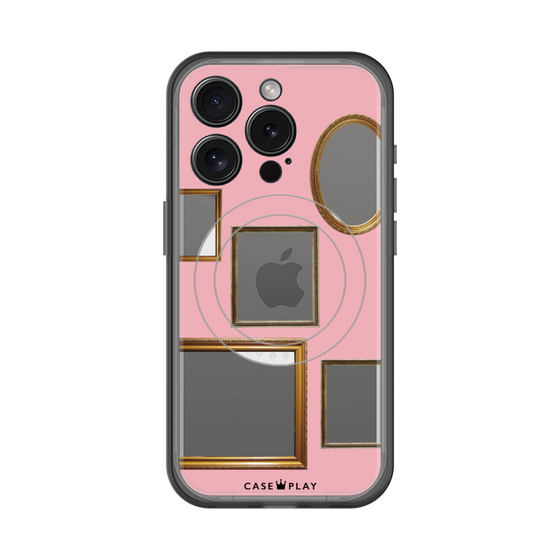 スリムプロテクションプレミアムケース with MagSafe［ Photo Frames - Pink ］