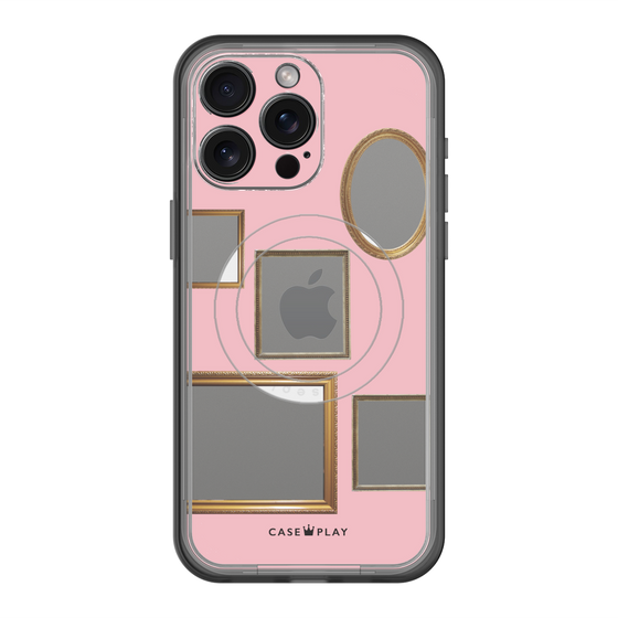 スリムプロテクションプレミアムケース with MagSafe［ Photo Frames - Pink ］