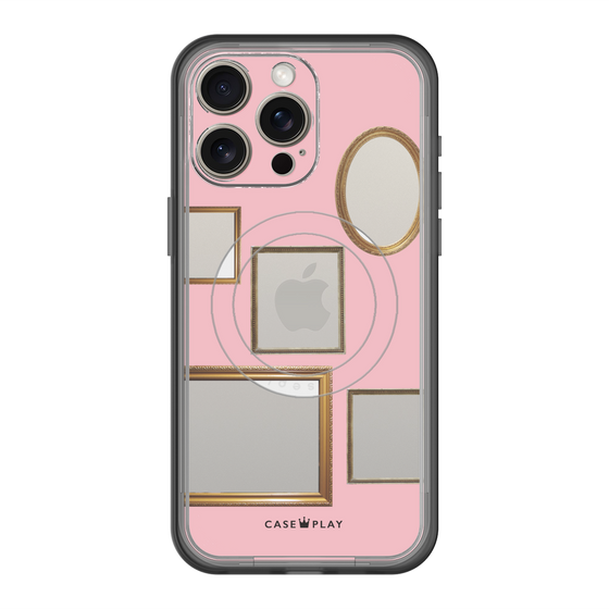 スリムプロテクションプレミアムケース with MagSafe［ Photo Frames - Pink ］