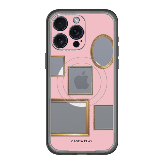 スリムプロテクションプレミアムケース with MagSafe［ Photo Frames - Pink ］