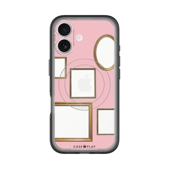 スリムプロテクションプレミアムケース with MagSafe［ Photo Frames - Pink ］