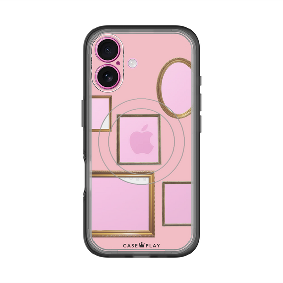 スリムプロテクションプレミアムケース with MagSafe［ Photo Frames - Pink ］
