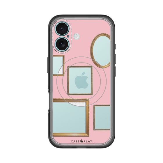 スリムプロテクションプレミアムケース with MagSafe［ Photo Frames - Pink ］