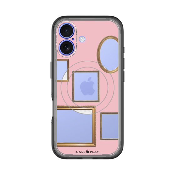 スリムプロテクションプレミアムケース with MagSafe［ Photo Frames - Pink ］