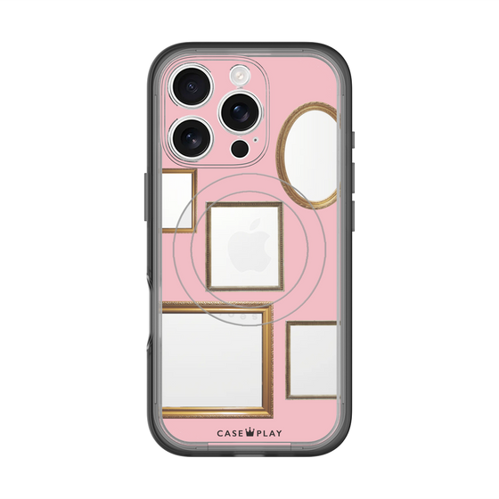 スリムプロテクションプレミアムケース with MagSafe［ Photo Frames - Pink ］