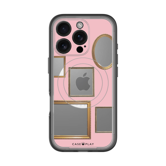スリムプロテクションプレミアムケース with MagSafe［ Photo Frames - Pink ］