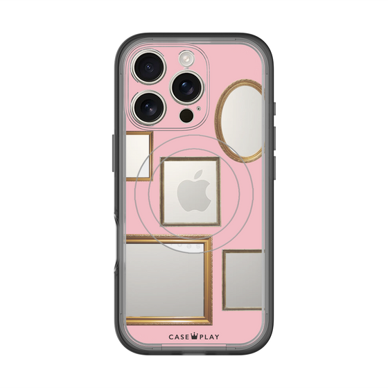 スリムプロテクションプレミアムケース with MagSafe［ Photo Frames - Pink ］