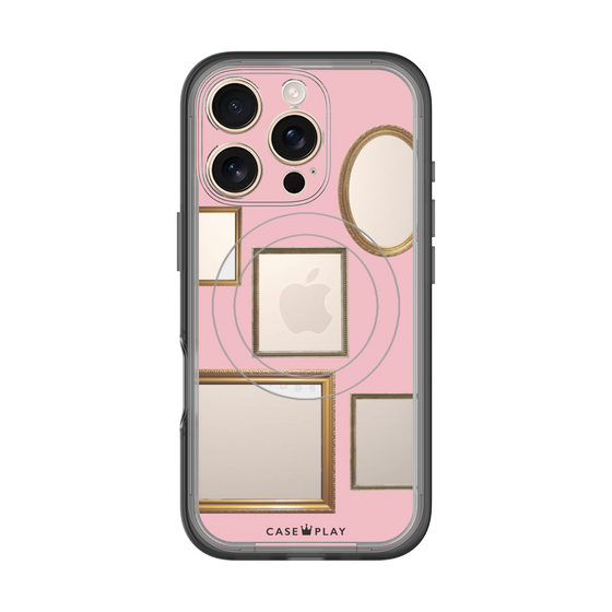 スリムプロテクションプレミアムケース with MagSafe［ Photo Frames - Pink ］