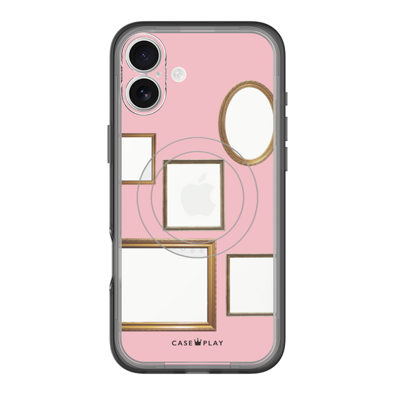 スリムプロテクションプレミアムケース with MagSafe［ Photo Frames - Pink ］