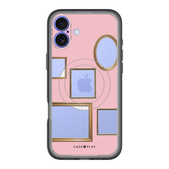 スリムプロテクションプレミアムケース with MagSafe［ Photo Frames - Pink ］
