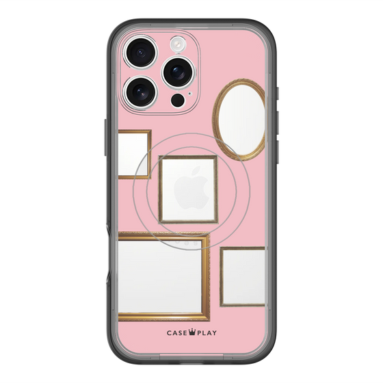 スリムプロテクションプレミアムケース with MagSafe［ Photo Frames - Pink ］