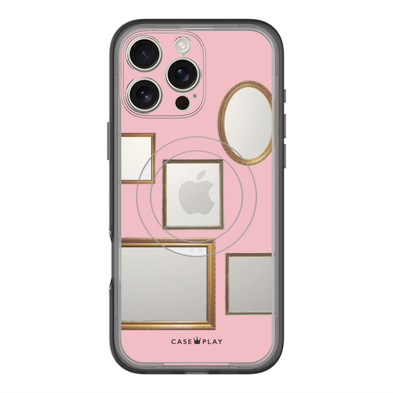 スリムプロテクションプレミアムケース with MagSafe［ Photo Frames - Pink ］