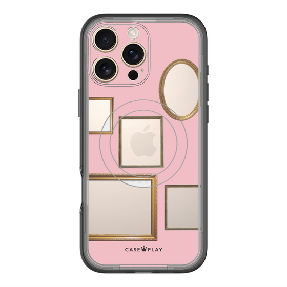 スリムプロテクションプレミアムケース with MagSafe［ Photo Frames - Pink ］