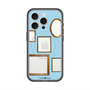 スリムプロテクションプレミアムケース with MagSafe［ Photo Frames - Light Blue ］