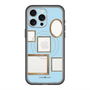 スリムプロテクションプレミアムケース with MagSafe［ Photo Frames - Light Blue ］
