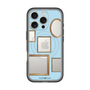 スリムプロテクションプレミアムケース with MagSafe［ Photo Frames - Light Blue ］