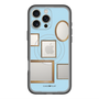 スリムプロテクションプレミアムケース with MagSafe［ Photo Frames - Light Blue ］