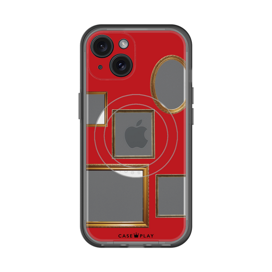 スリムプロテクションプレミアムケース with MagSafe［ Photo Frames - Red ］