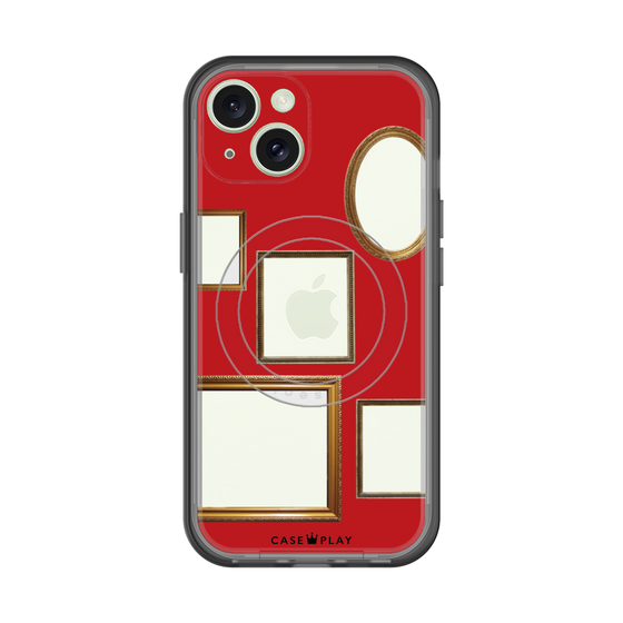 スリムプロテクションプレミアムケース with MagSafe［ Photo Frames - Red ］
