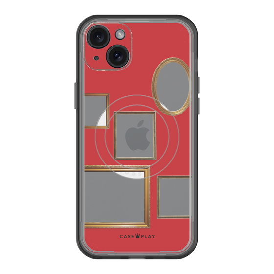 スリムプロテクションプレミアムケース with MagSafe［ Photo Frames - Red ］